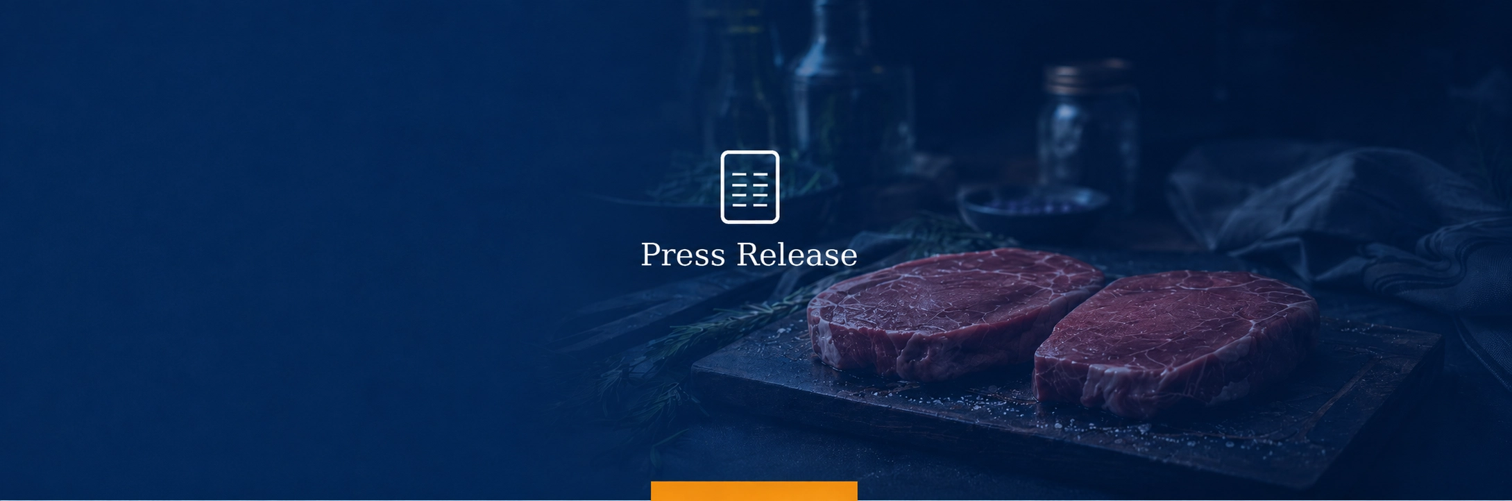 two steaks on a cutting board 